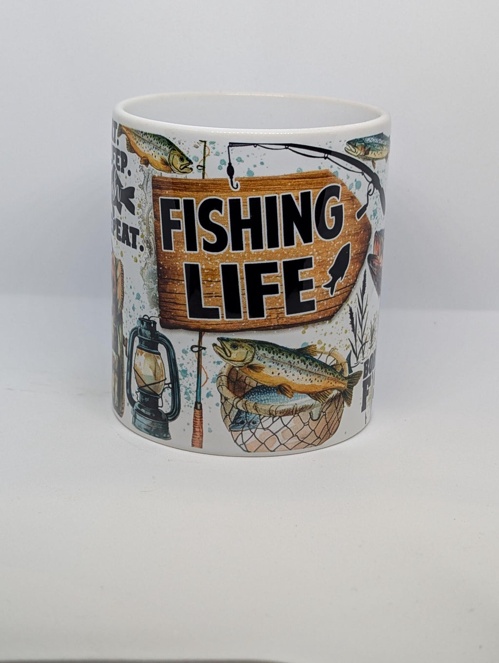 Fishing Themed 11oz Ceramic Mug – Gift for Anglers