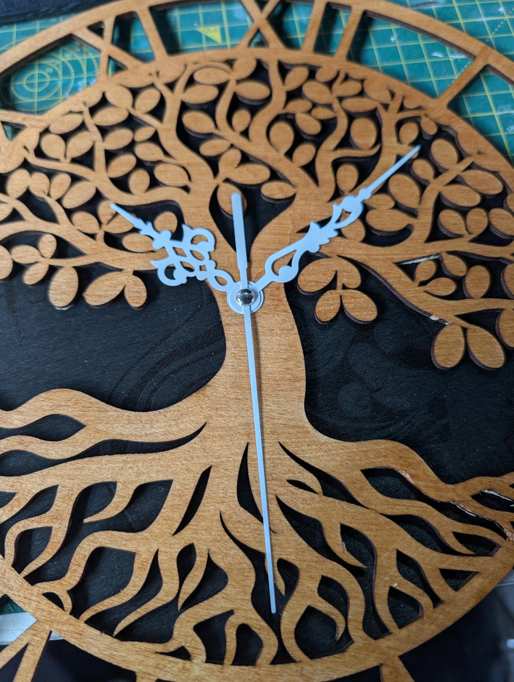 Laser Cut Tree of Life Wooden Clock | Silent, Handmade