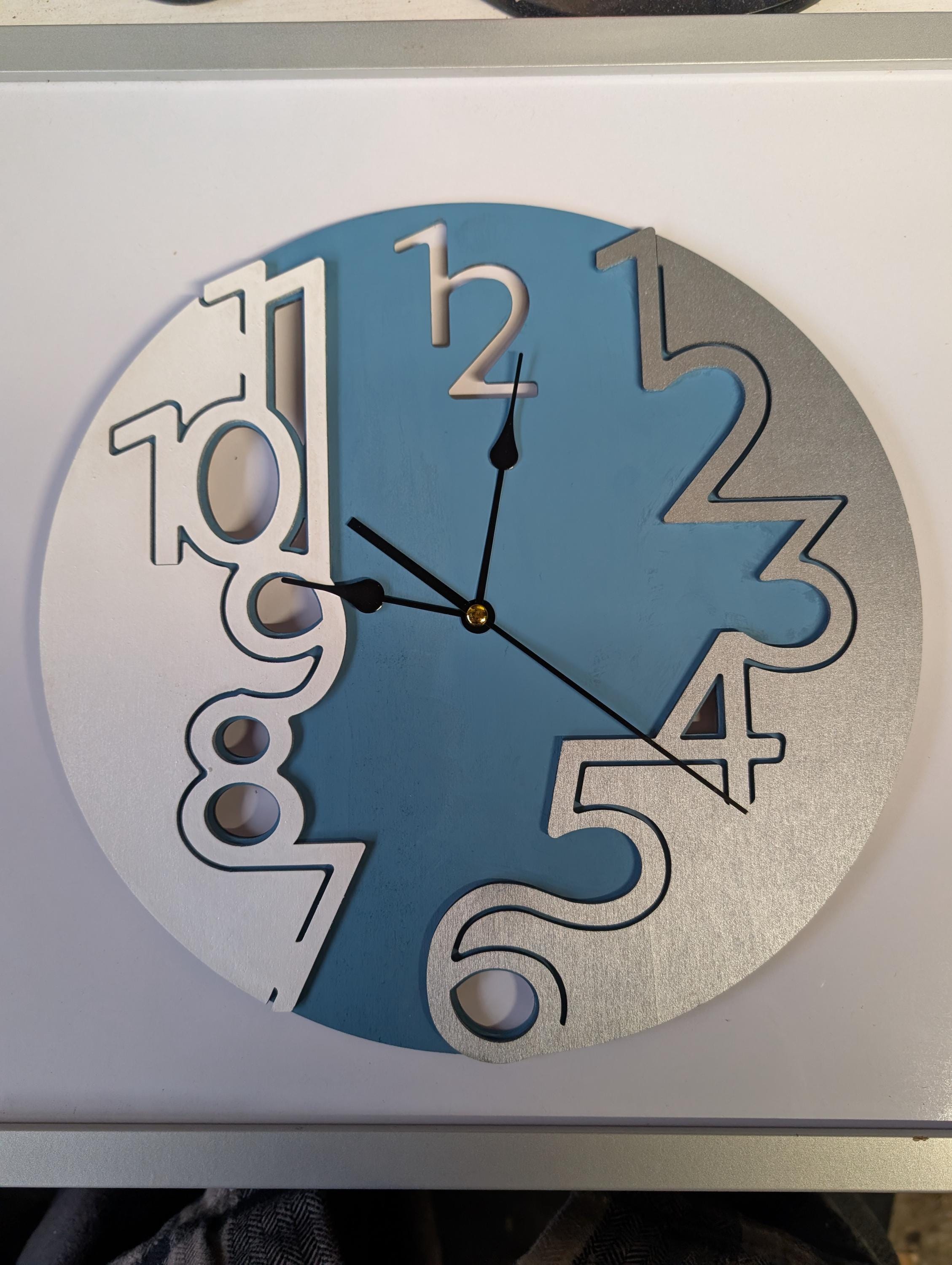 Laser Cut Wooden Wall Clock – Art Deco Home Decor