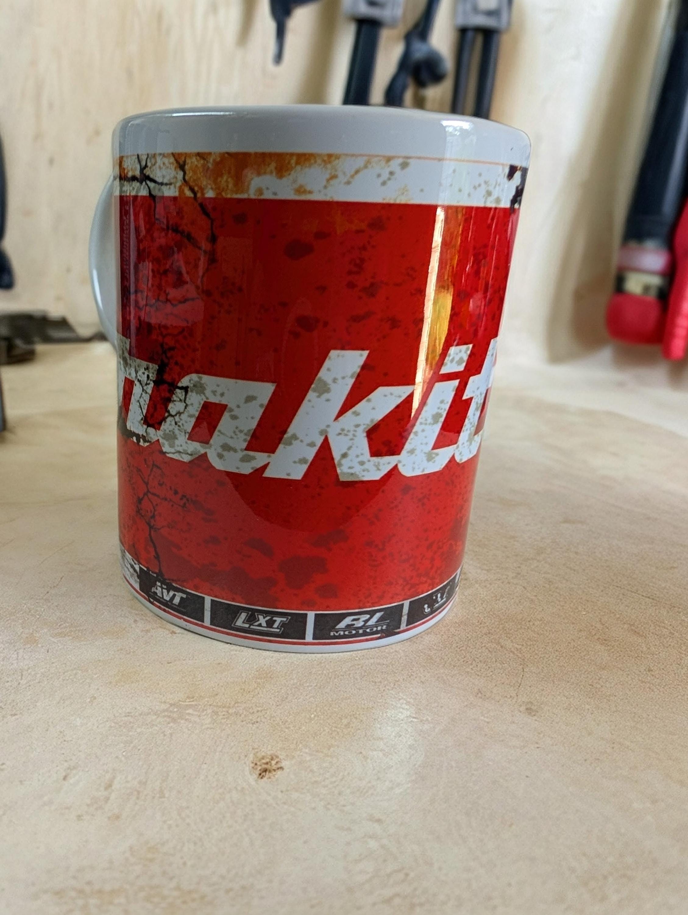 Red Tool-Style 11oz Mug – Makita-Inspired Design