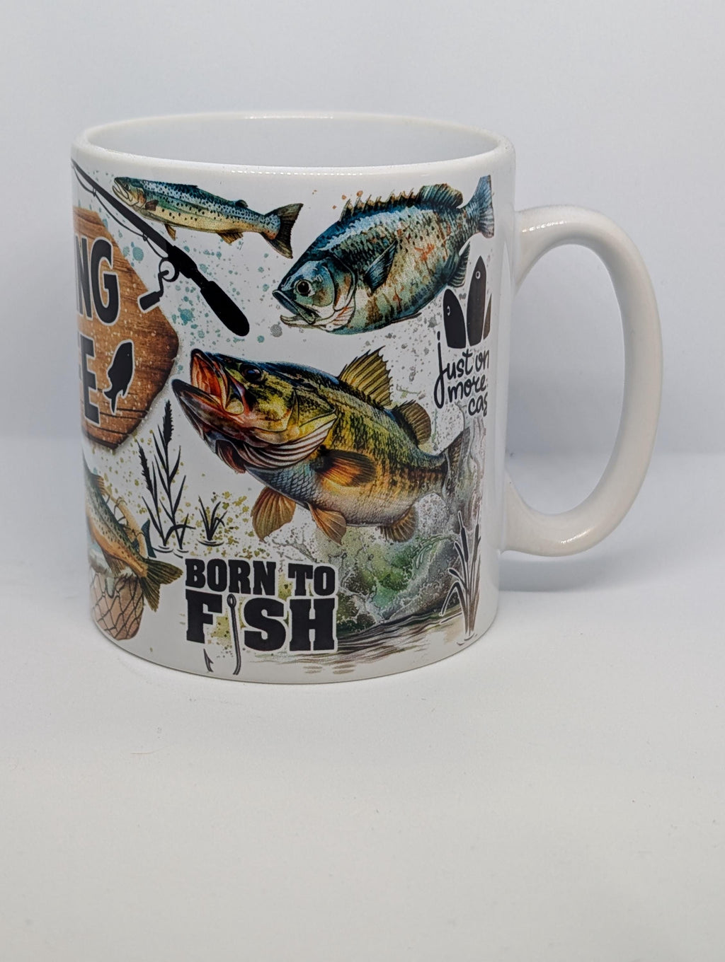 Fishing Themed 11oz Ceramic Mug – Gift for Anglers