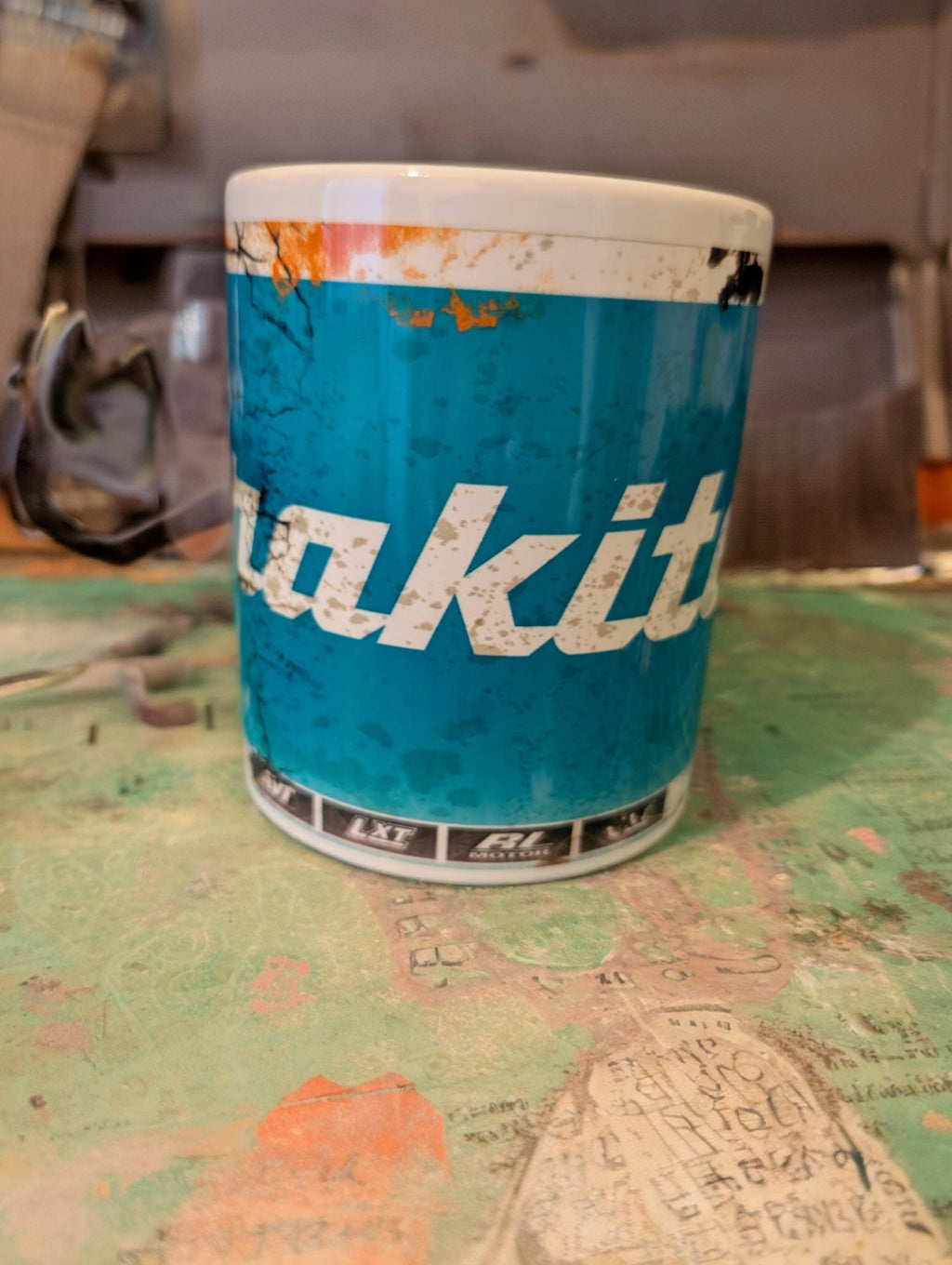 Blue Tool-Style 11oz Mug – Makita-Inspired Design