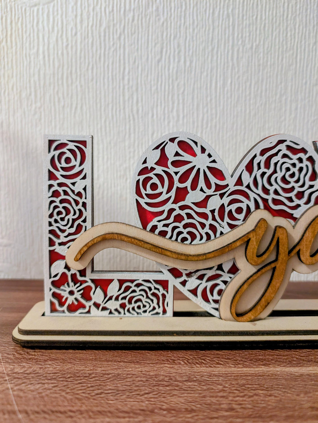 Love You Wooden Ornament – Handmade Laser Cut Decoration