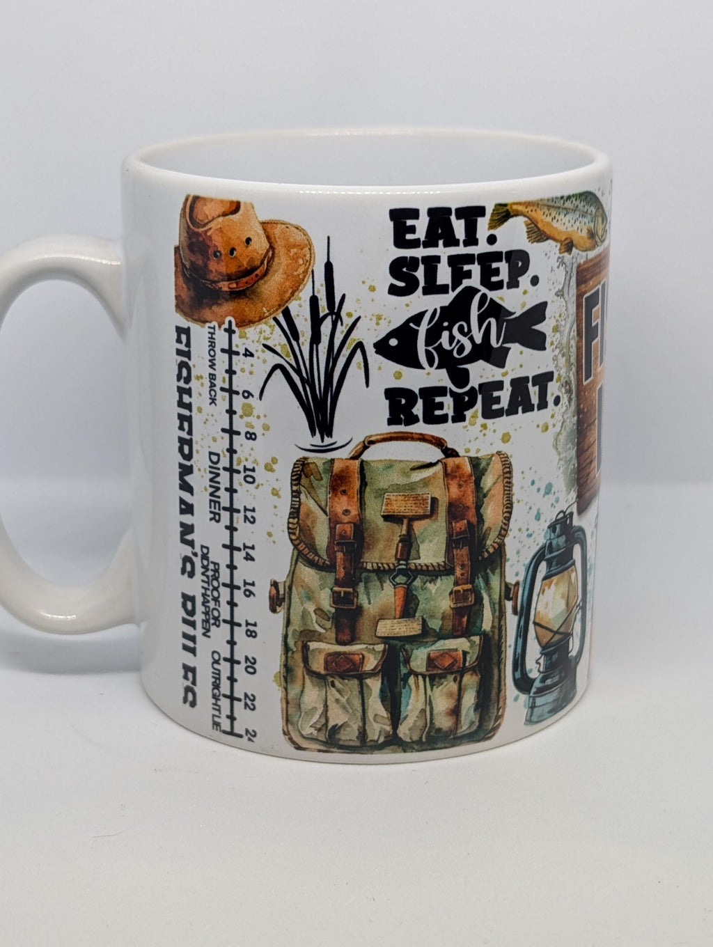 Fishing Themed 11oz Ceramic Mug – Gift for Anglers