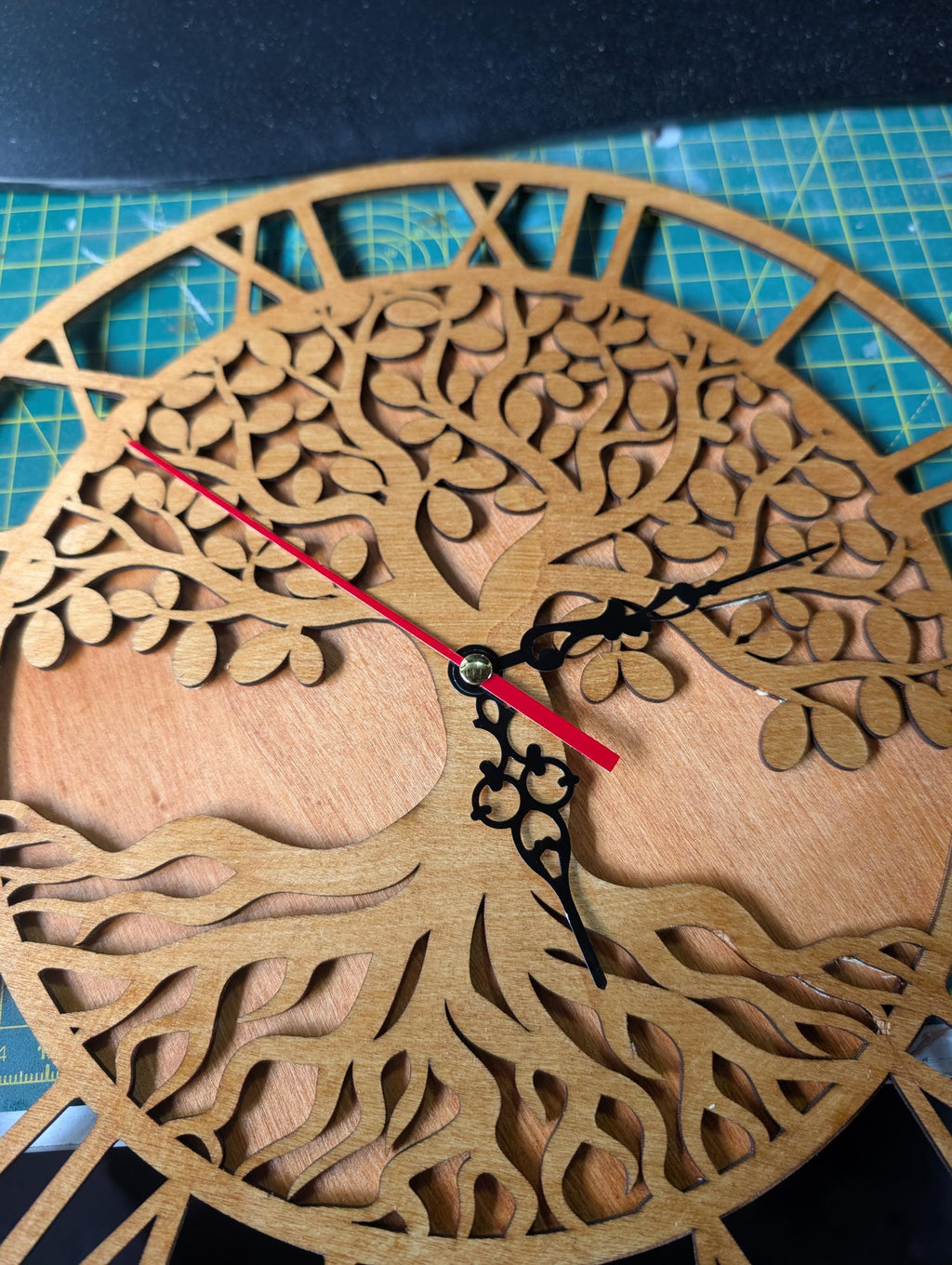 Laser Cut Tree of Life Wooden Clock | Silent, Handmade