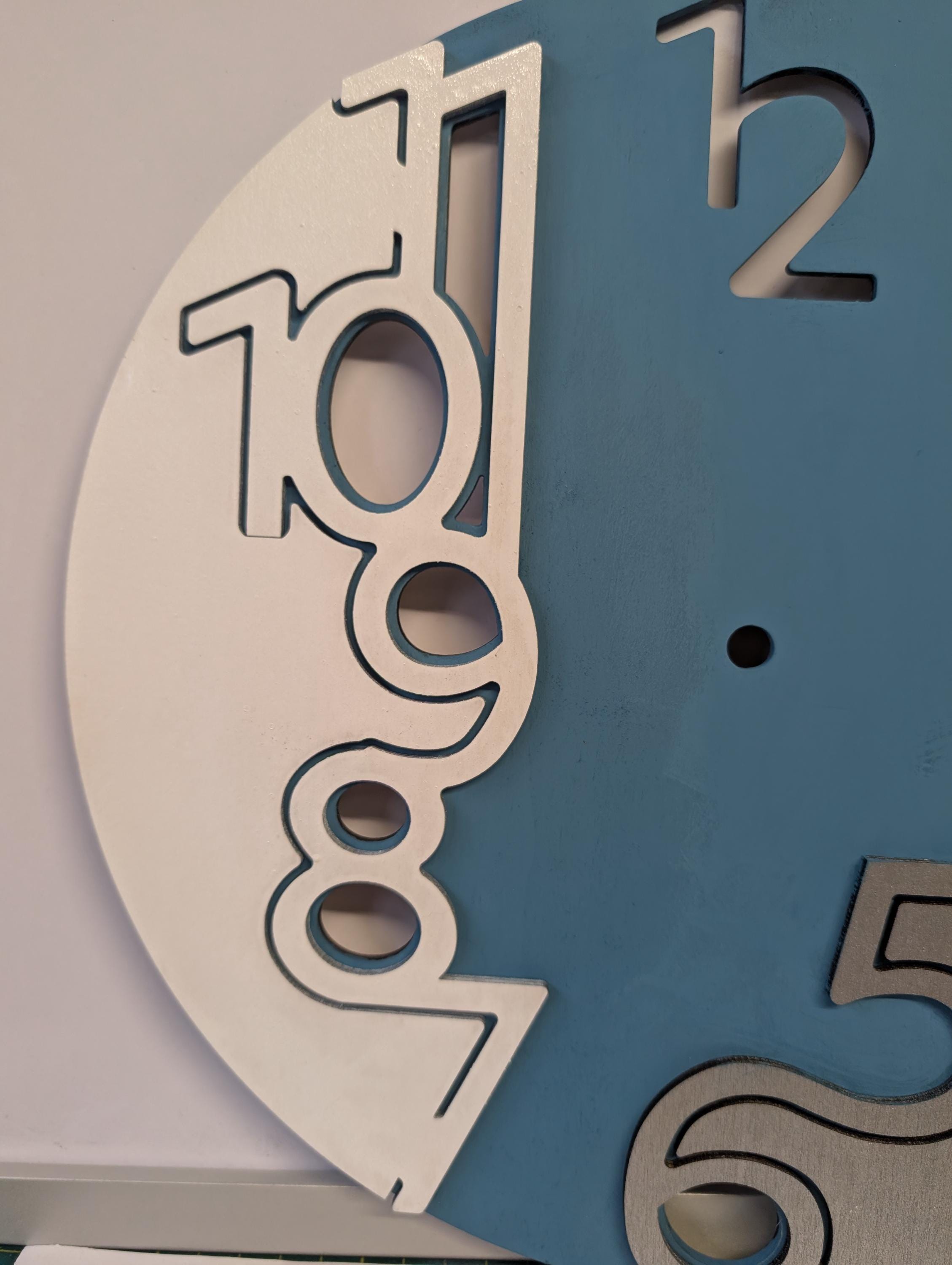 Laser Cut Wooden Wall Clock – Art Deco Home Decor