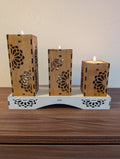 Handmade Laser Cut Tea Light Holders – Set of 3