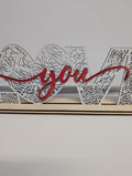 Laser Cut Love You Ornament – Handmade Wooden Anniversary Gift